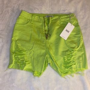Brand new Neon Green Bermuda Shorts